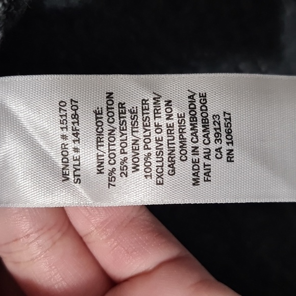 NORTHERN REFLECTIONS Gray snap front Cowl neck knit jacket, zip pockets/ Size S - Picture 9 of 10